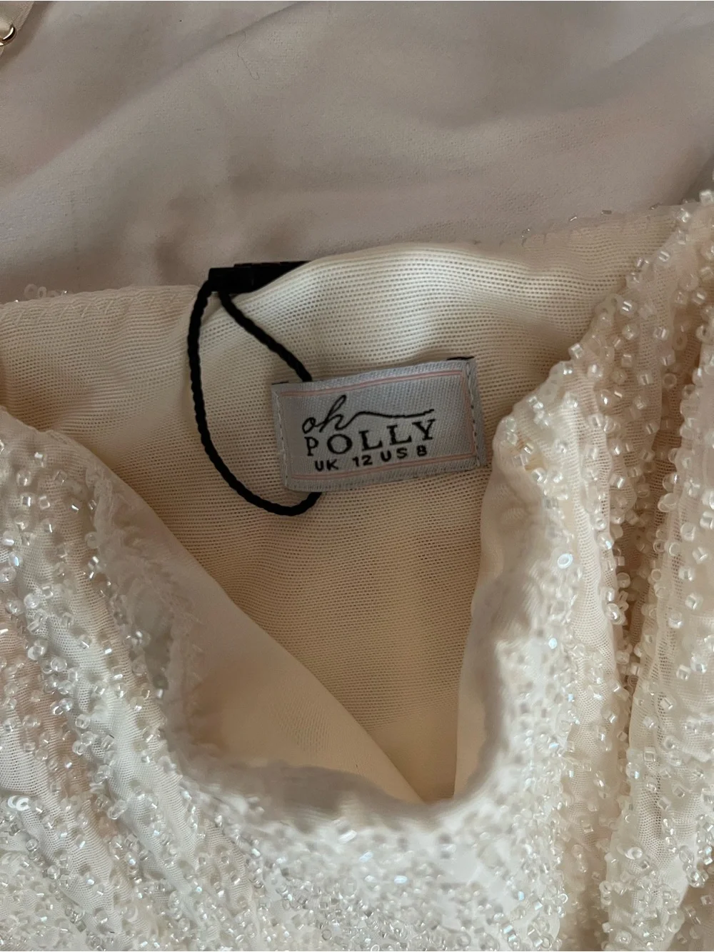 Oh Polly Ivory Beaded Mini Dress - Picture 5 of 9